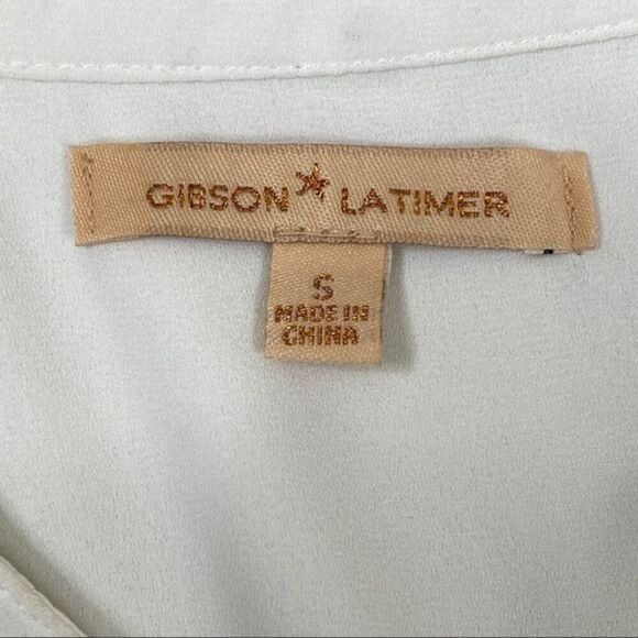 Gibson Latimer White Blouse Size Small - Picture 5 of 5